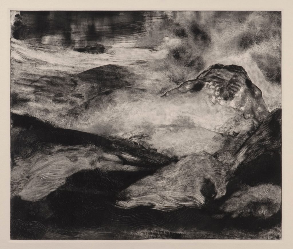 Monotypes - Bajo el volcán by Jorge Martínez García